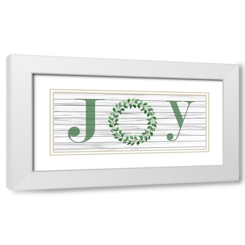 Christmas Joy White Modern Wood Framed Art Print with Double Matting by Phillip, Jamie