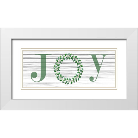 Christmas Joy White Modern Wood Framed Art Print with Double Matting by Phillip, Jamie
