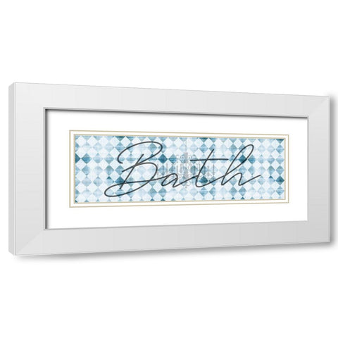 Bath White Modern Wood Framed Art Print with Double Matting by Phillip, Jamie