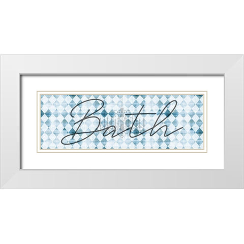 Bath White Modern Wood Framed Art Print with Double Matting by Phillip, Jamie