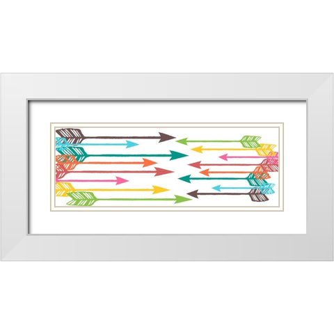 Straight Arrow 1 White Modern Wood Framed Art Print with Double Matting by Phillip, Jamie