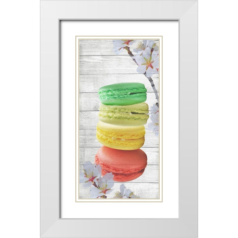 Macaron 1 White Modern Wood Framed Art Print with Double Matting by Phillip, Jamie