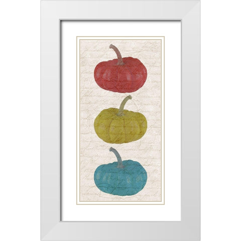 Fall Pumpkins White Modern Wood Framed Art Print with Double Matting by Phillip, Jamie