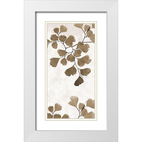 Sepia Herb 1 White Modern Wood Framed Art Print with Double Matting by Phillip, Jamie