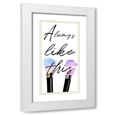 Cosmetics White Modern Wood Framed Art Print with Double Matting by Phillip, Jamie