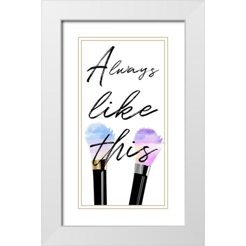 Cosmetics White Modern Wood Framed Art Print with Double Matting by Phillip, Jamie