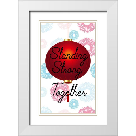 Love For Asians White Modern Wood Framed Art Print with Double Matting by Phillip, Jamie