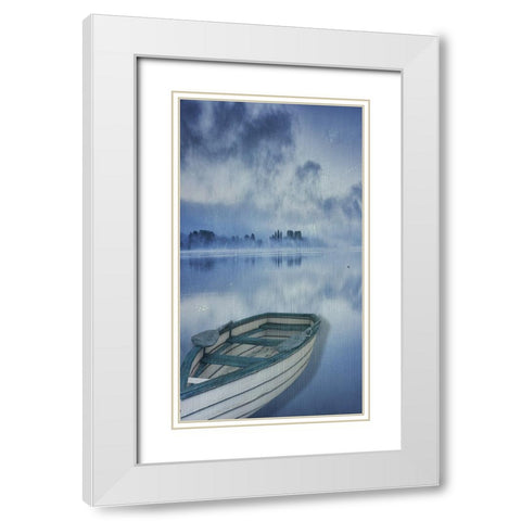 Row Boat 1 White Modern Wood Framed Art Print with Double Matting by Phillip, Jamie