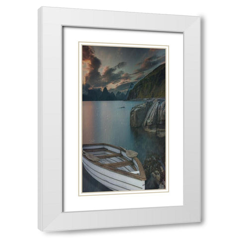 Row Boat 2 White Modern Wood Framed Art Print with Double Matting by Phillip, Jamie
