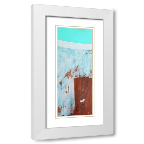 Double Brush Strokes 4 White Modern Wood Framed Art Print with Double Matting by Phillip, Jamie