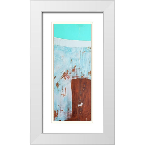 Double Brush Strokes 4 White Modern Wood Framed Art Print with Double Matting by Phillip, Jamie