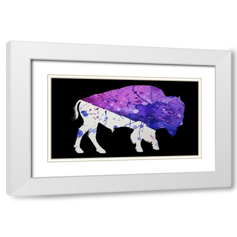 Abstract Buffalo White Modern Wood Framed Art Print with Double Matting by Phillip, Jamie