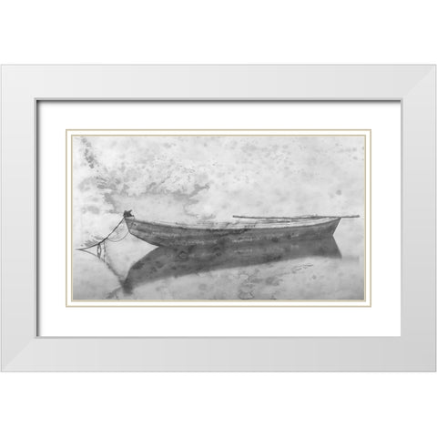 Rowing Dreams 2 White Modern Wood Framed Art Print with Double Matting by Phillip, Jamie