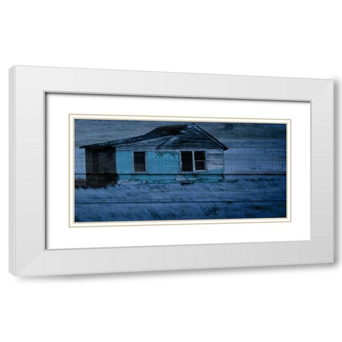 Blue bayou White Modern Wood Framed Art Print with Double Matting by Phillip, Jamie
