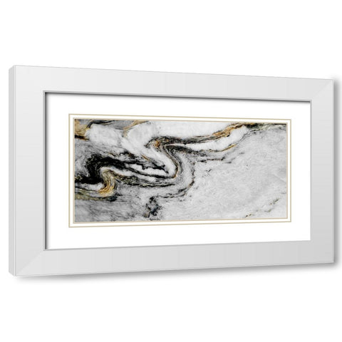 Black Gold White Modern Wood Framed Art Print with Double Matting by Phillip, Jamie