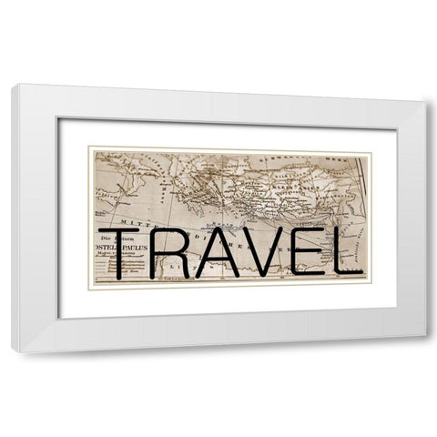 Travel White Modern Wood Framed Art Print with Double Matting by Phillip, Jamie