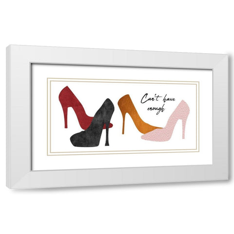 Shoes White Modern Wood Framed Art Print with Double Matting by Phillip, Jamie