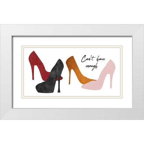 Shoes White Modern Wood Framed Art Print with Double Matting by Phillip, Jamie