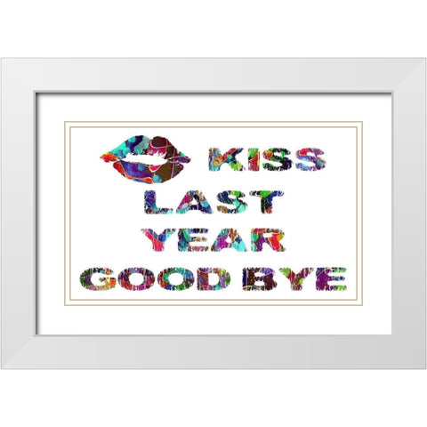 New Year 2 White Modern Wood Framed Art Print with Double Matting by Phillip, Jamie