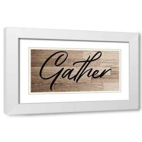 Gather White Modern Wood Framed Art Print with Double Matting by Phillip, Jamie