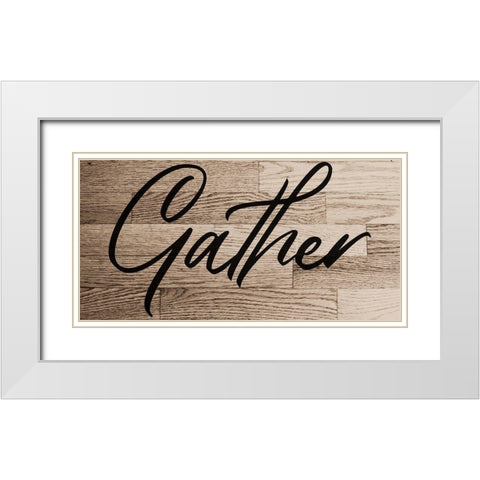 Gather White Modern Wood Framed Art Print with Double Matting by Phillip, Jamie