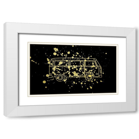 Travel Van 2 White Modern Wood Framed Art Print with Double Matting by Phillip, Jamie