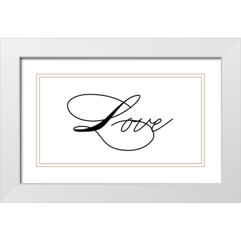 Fancy Love White Modern Wood Framed Art Print with Double Matting by Phillip, Jamie