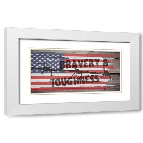 Veteran White Modern Wood Framed Art Print with Double Matting by Phillip, Jamie