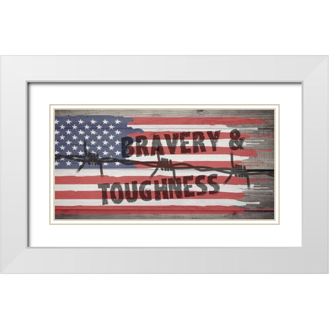 Veteran White Modern Wood Framed Art Print with Double Matting by Phillip, Jamie