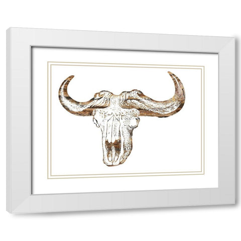 Skullo White Modern Wood Framed Art Print with Double Matting by Phillip, Jamie