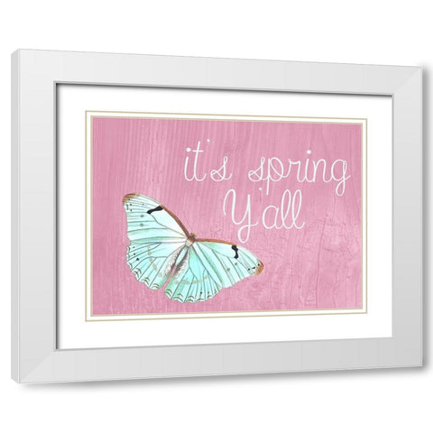 Spring White Modern Wood Framed Art Print with Double Matting by Phillip, Jamie