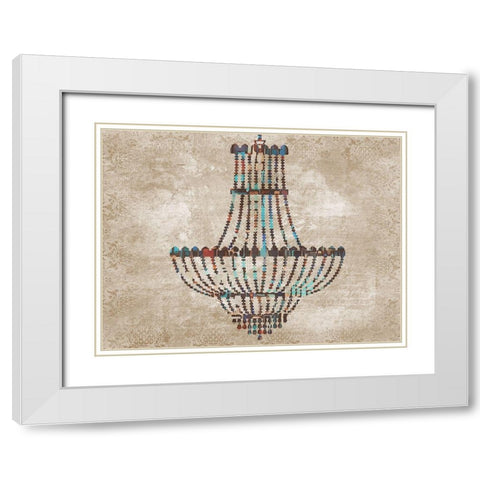 Chandelier 2 White Modern Wood Framed Art Print with Double Matting by Phillip, Jamie