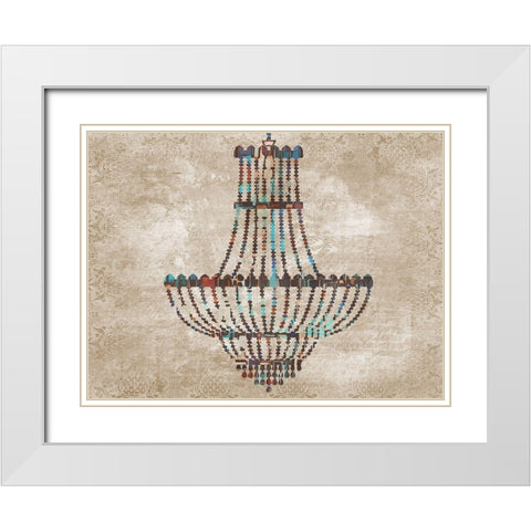 Chandelier 2 White Modern Wood Framed Art Print with Double Matting by Phillip, Jamie