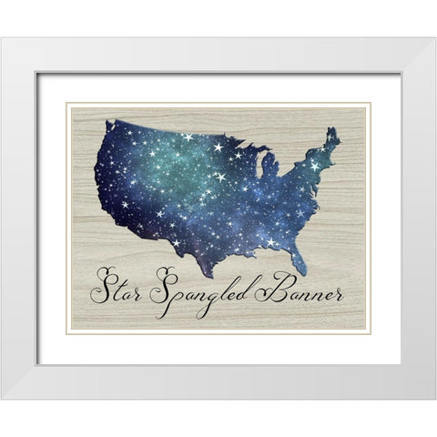 Star Spangled Banner White Modern Wood Framed Art Print with Double Matting by Phillip, Jamie