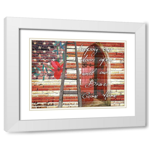 Vintage America White Modern Wood Framed Art Print with Double Matting by Phillip, Jamie