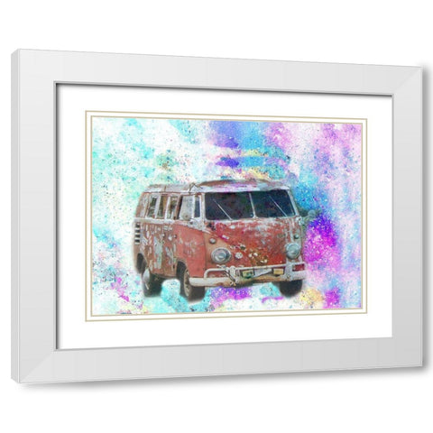 Van White Modern Wood Framed Art Print with Double Matting by Phillip, Jamie