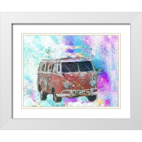 Van White Modern Wood Framed Art Print with Double Matting by Phillip, Jamie