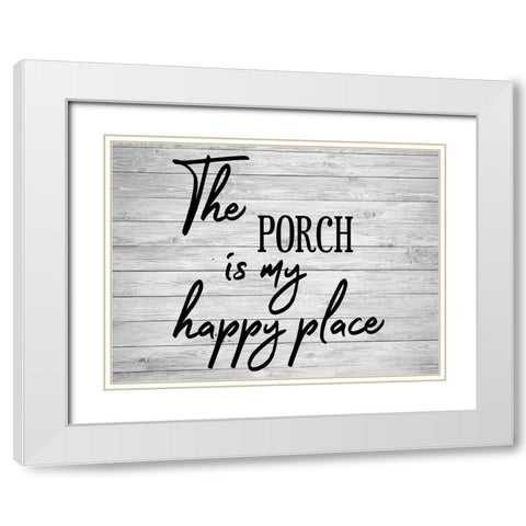 Porch 2 White Modern Wood Framed Art Print with Double Matting by Phillip, Jamie