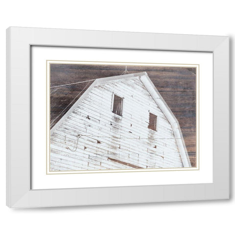 Barn House White Modern Wood Framed Art Print with Double Matting by Phillip, Jamie