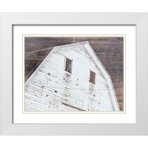 Barn House White Modern Wood Framed Art Print with Double Matting by Phillip, Jamie
