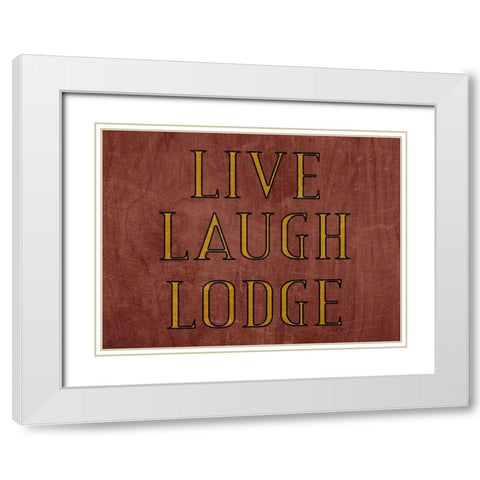 Lodge White Modern Wood Framed Art Print with Double Matting by Phillip, Jamie