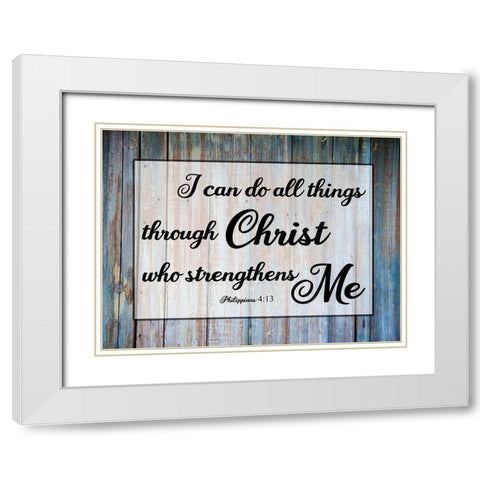Christ White Modern Wood Framed Art Print with Double Matting by Phillip, Jamie