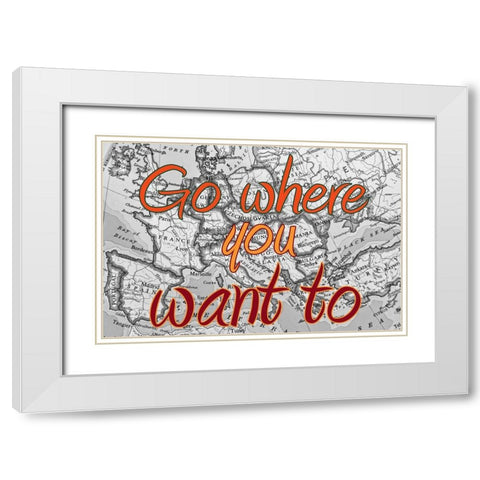 Travel White Modern Wood Framed Art Print with Double Matting by Phillip, Jamie