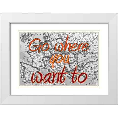 Travel White Modern Wood Framed Art Print with Double Matting by Phillip, Jamie
