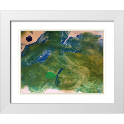 Yanny White Modern Wood Framed Art Print with Double Matting by Phillip, Jamie