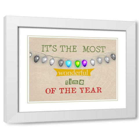 Christmas Time White Modern Wood Framed Art Print with Double Matting by Phillip, Jamie