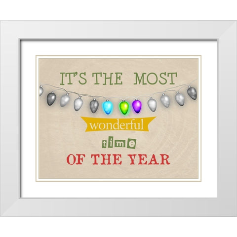 Christmas Time White Modern Wood Framed Art Print with Double Matting by Phillip, Jamie