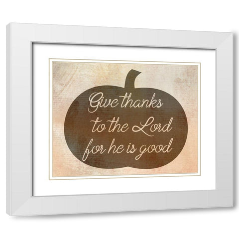 Thank You Lord White Modern Wood Framed Art Print with Double Matting by Phillip, Jamie