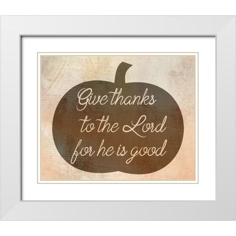Thank You Lord White Modern Wood Framed Art Print with Double Matting by Phillip, Jamie