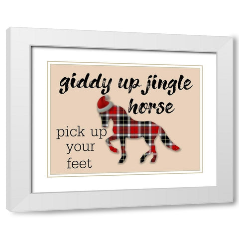 Jingle Horse White Modern Wood Framed Art Print with Double Matting by Phillip, Jamie